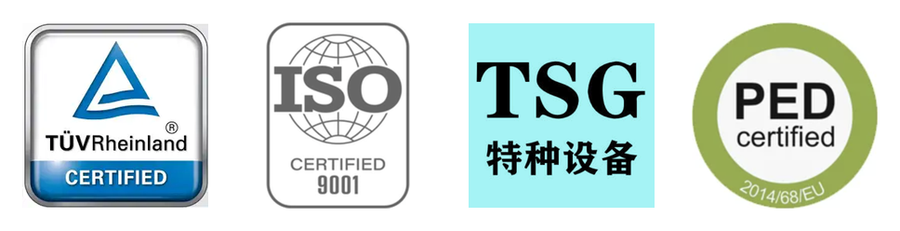 TÜV Rheinland / ISO 9001 / TSG / PED